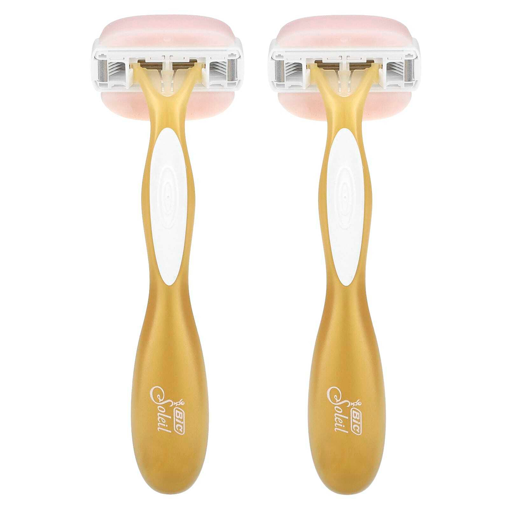 BIC, Soleil Glide, одноразовые бритвенные станки, 2 шт.