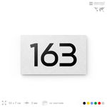 Номер на дверь 163, табличка на дверь для офиса, квартиры, кабинета, аудитории, склада, белая 120х70 мм, Айдентика Технолоджи