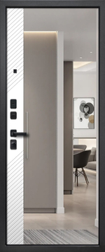 Входная дверь FlyDoors ДИЛАЙН ВЕРДЕ Velluto Bianco