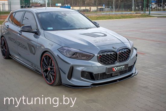 Сплиттер бампера переднего для BMW 1 серии F40 M-Pack (19-...)