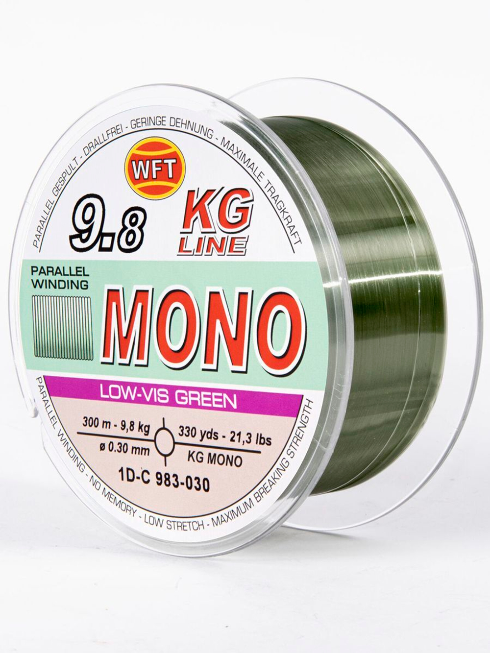 Леска монофильная WFT KG MONO Green 300/040