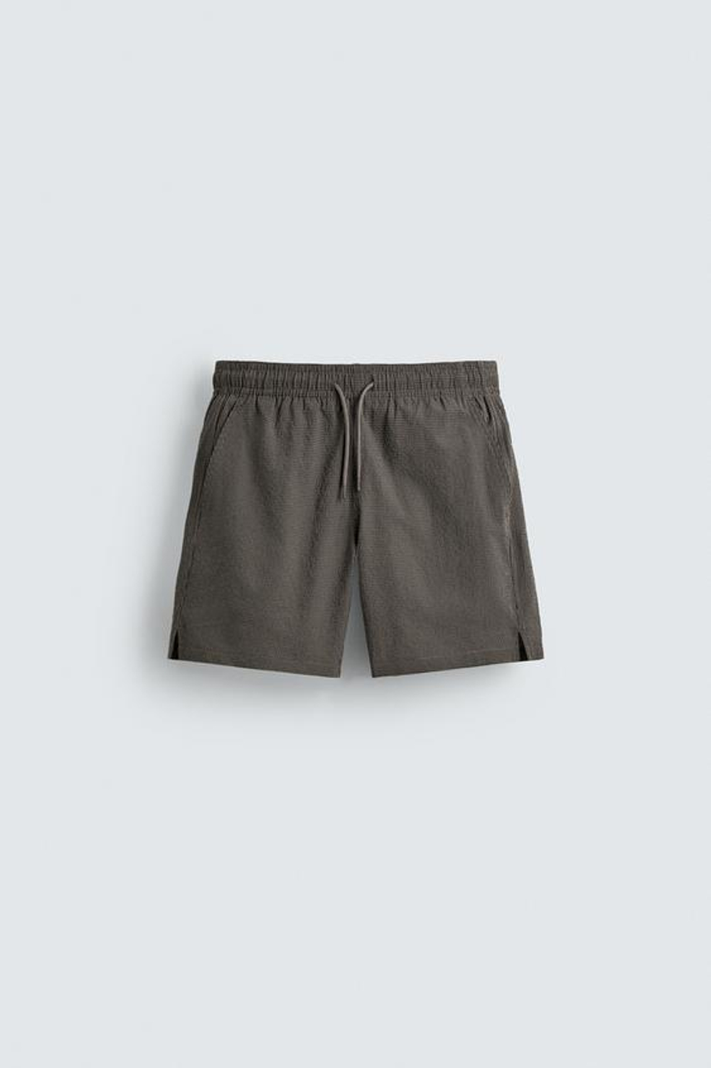 ZARA ДЛИННЫЕ ПЛАВКИ В КЛЕТКУ, СЕРЫЙ