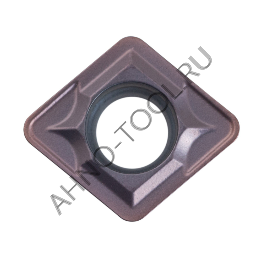 Пластина твердосплавная ISO CCMT060208-UMA APM20B AHNO по жаропроч. и нерж.стали, получистовая