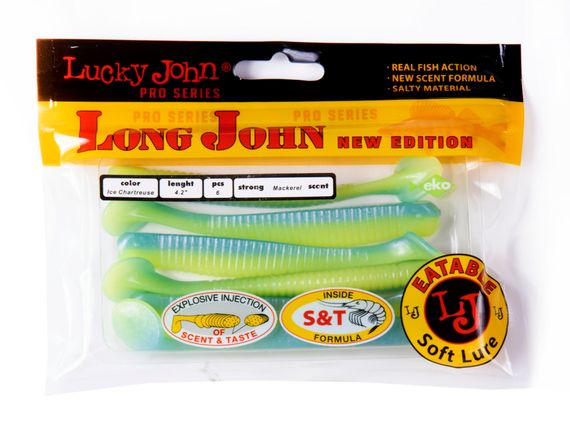 Виброхвосты съедобные LJ Pro Series LONG JOHN 4.2in (10,7 см), цв. T57, 6 шт.