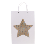 Пакет подарочный "Star" 44*31*12см, прозрач.окно в виде звезды с гологр.эфф.