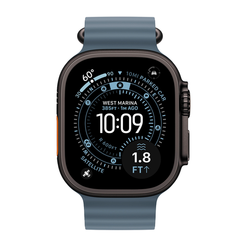 Умные часы Apple Watch Ultra 3 (2025) GPS + Cellular, 49mm, Black Titanium Case with Anchor Blue Ocean Band