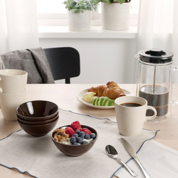 IKEA FÄRGKLAR  (ИКЕА ФÄРГКЛАР)  -  Миска, глянцевая коричневая, 12 см