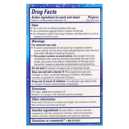 TheraTears, Nighttime Dry Eye Therapy, Гель-лубрикант для глаз, 30 одноразовых флаконов