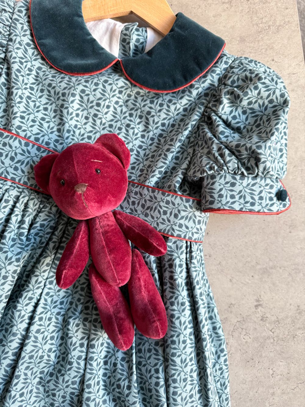 Хлопковое платье Masa с мишкой, 116-122