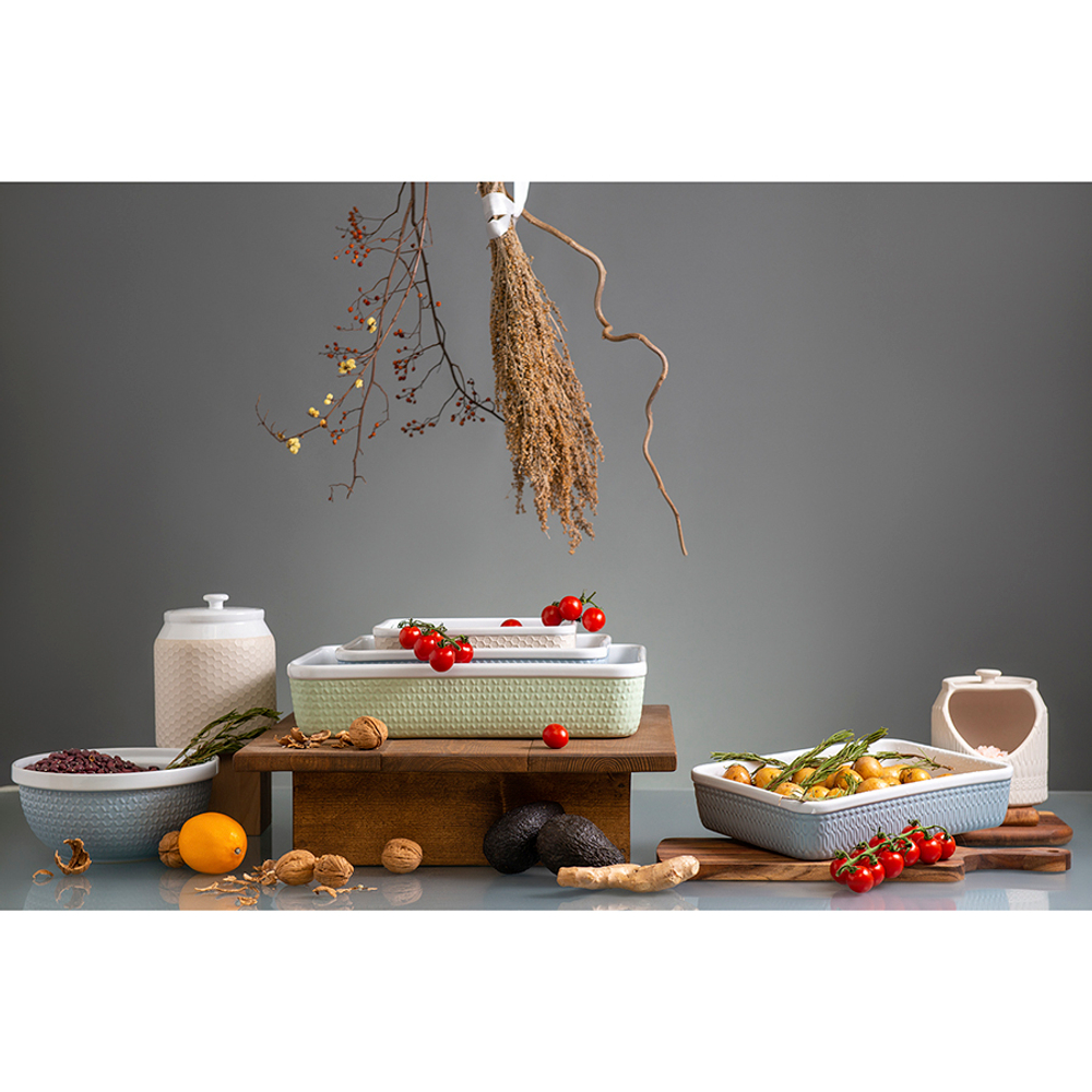 Блюдо для запекания marshmallow, 21,6х16,5 см, кремовое