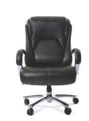 Офисное кресло Chairman 402 Россия нат.кожа/экокожа черная