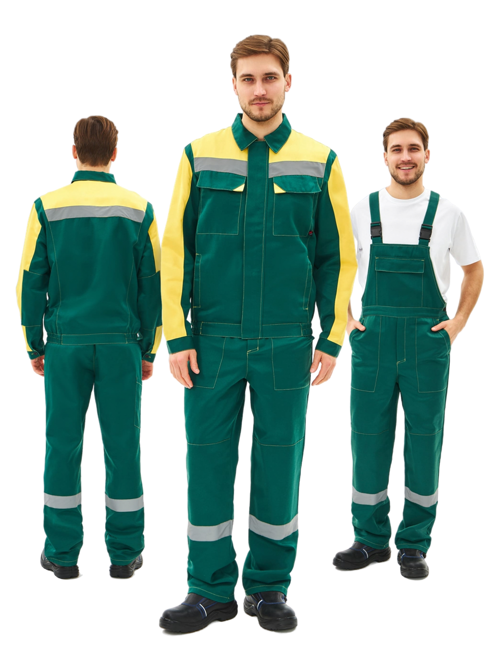 Костюм Сфера-2 СОП CH (тк.Смесовая,210) п/к, зеленый/желтый