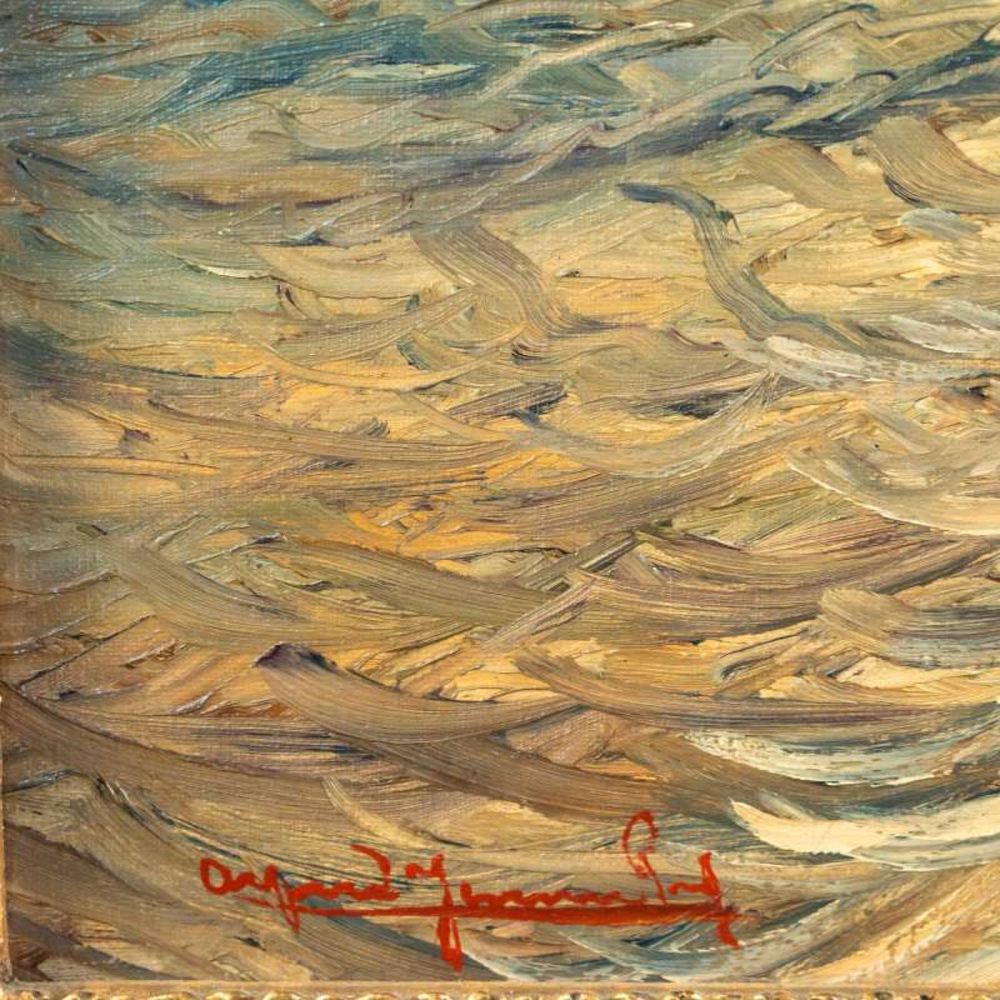 Винтаж: Антикварная Картина «Hamburger Hafen»/«Гавань Гамбурга»