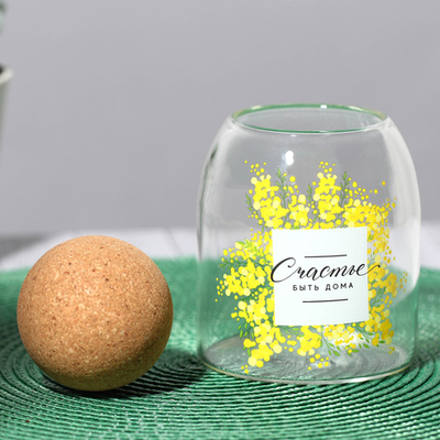 Банка для хранения сыпучих продуктов и круп Счастье быть дома. Нежная мимоза