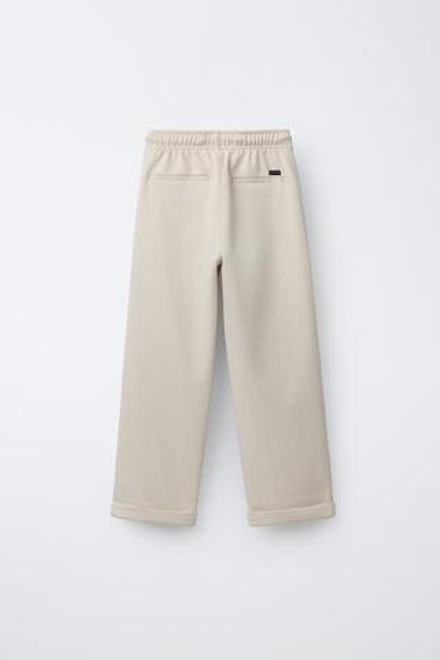 ZARA БРЮКИ COMFORT НА ШНУРКАХ, БЕЖЕВЫЙ