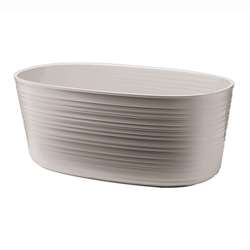 Кашпо 30х12.8см Guzzini Tierra серо-бежевое