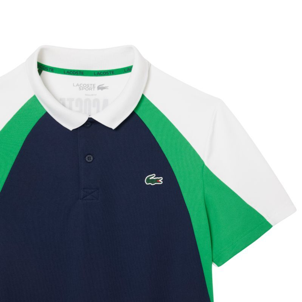 Мужское теннисное поло Lacoste Colour-Block Printed Tennis - разноцветный