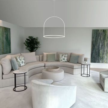 Подвесной светодиодный светильник 35W 3300K/4200K/6500К 90323/1 белый Over Eurosvet