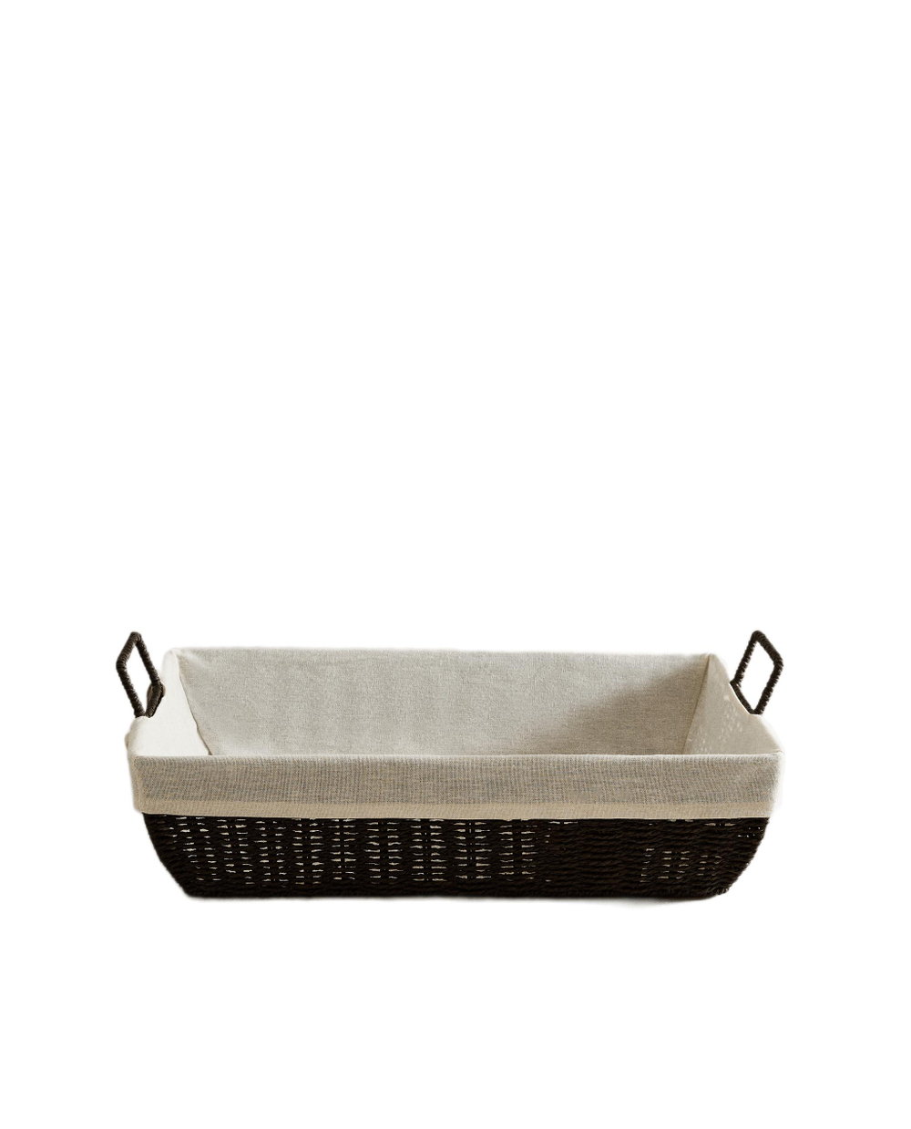 Zara Home Корзина из плетёной бумаги, цвет бежевый, 58 см