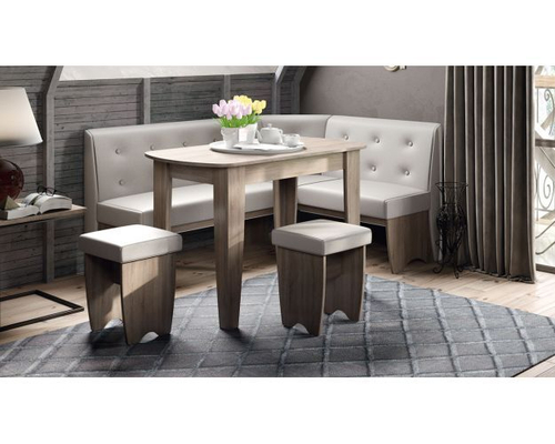 Барселона Кухонный уголок Дуб Сонома трюфель/Микровелюр Duna Brilliant ТриЯ