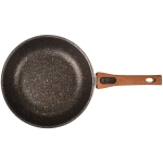 Сковорода 26*6,5см со съемной ручкой и стекл. крышкой «Granit ultra» (black-gold) сгбг263а