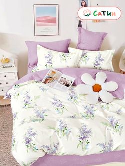 Простынь сатин Milky Garden "Syringa (компаньон)" 240x215 см