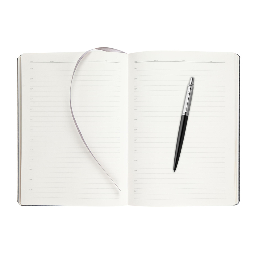 Подарочный набор: Шариковая ручка Parker Jotter + ежедневник, серый