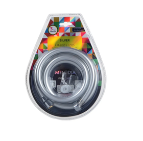 Шланг для душа MELODIA silver 1/2" на 1/2" конус пвх,175 см., серебро mkp34435bl