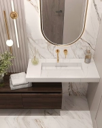 Раковина-моноблок Armadi Art Flat Calacatta 859-100-CLCT белый мрамор