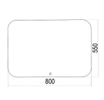 Зеркало Azario Паллада 80 см LED-00002243 с подсветкой