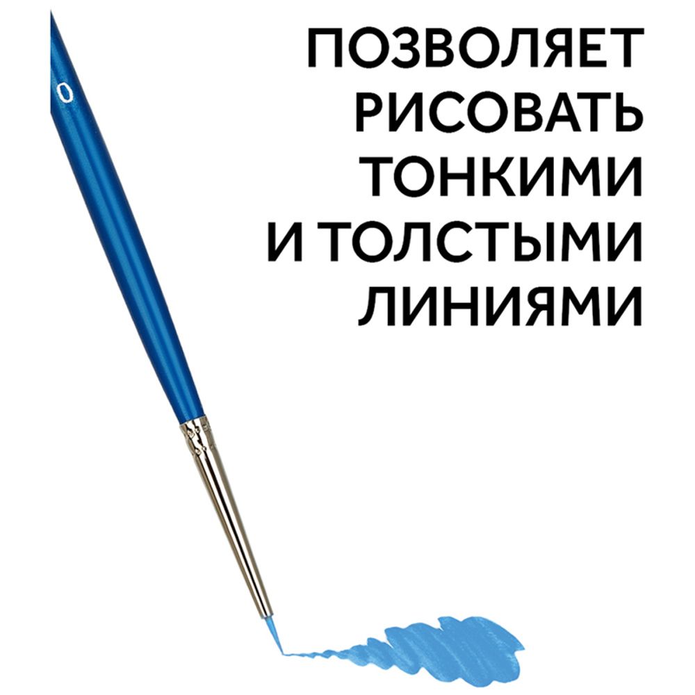 Кисть синтетика Гамма, круглая №0