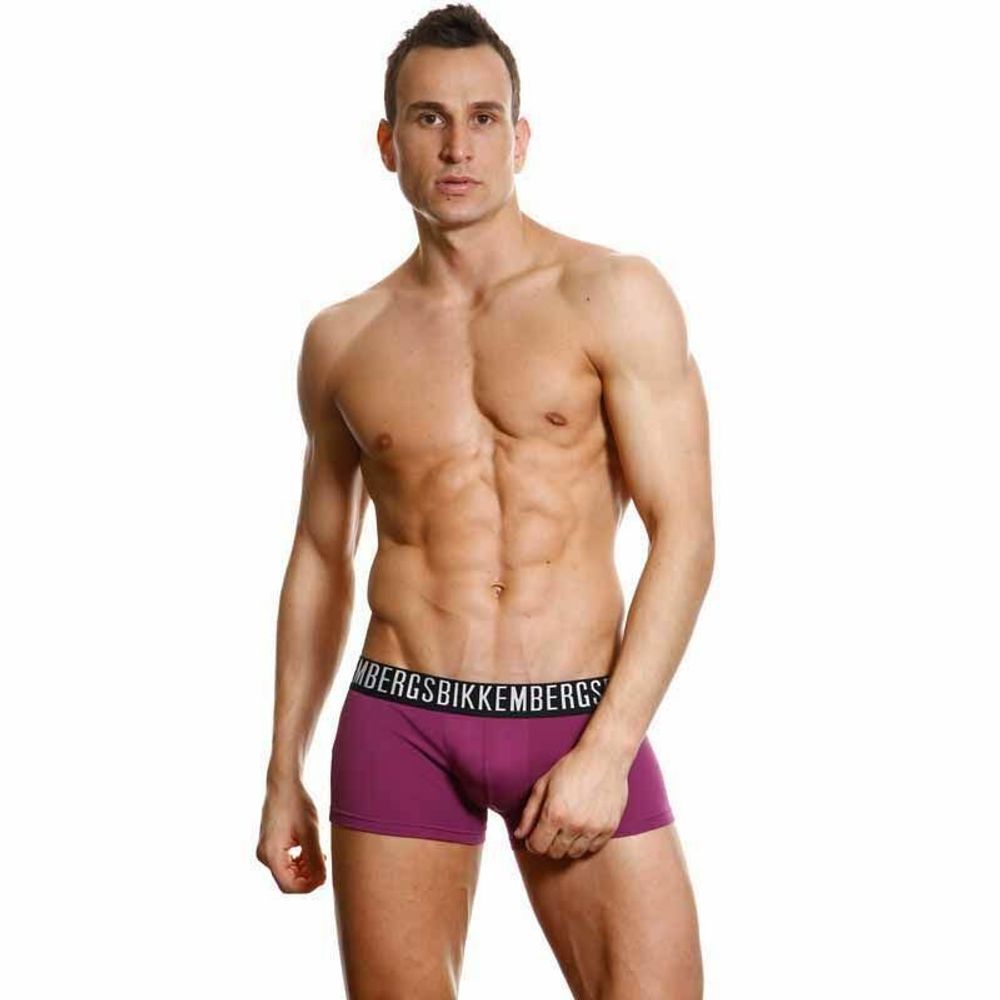 Мужские трусы боксеры сиреневые Bikkembergs Burgundy Trunks
