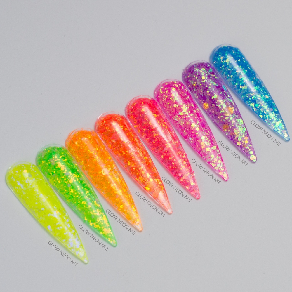 Дизайн Glow Neon IVA NAILS №2