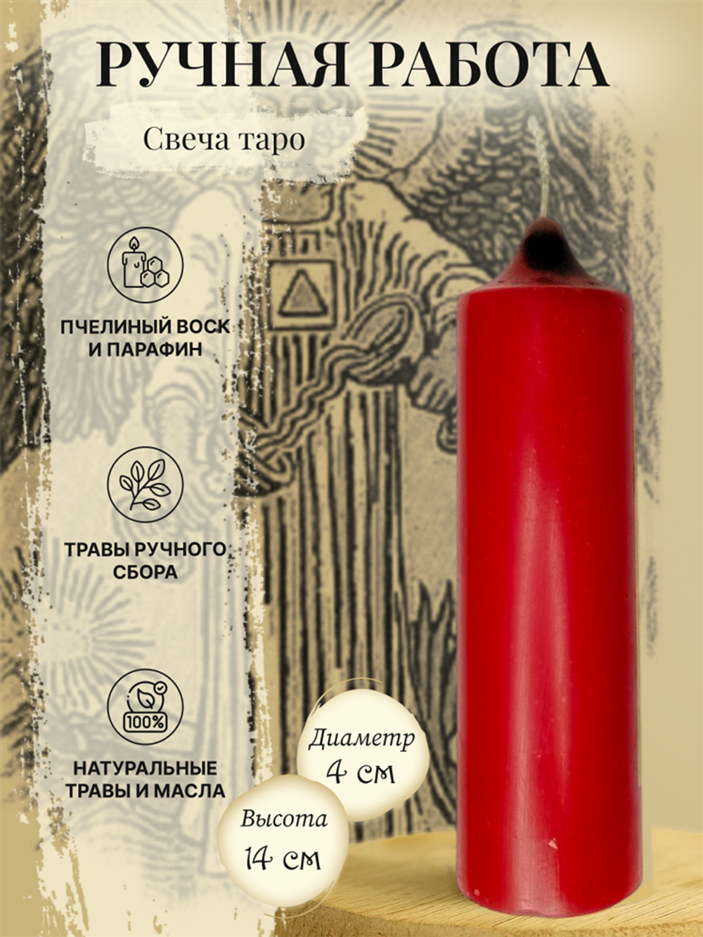 Умеренность (XIV) свеча таро