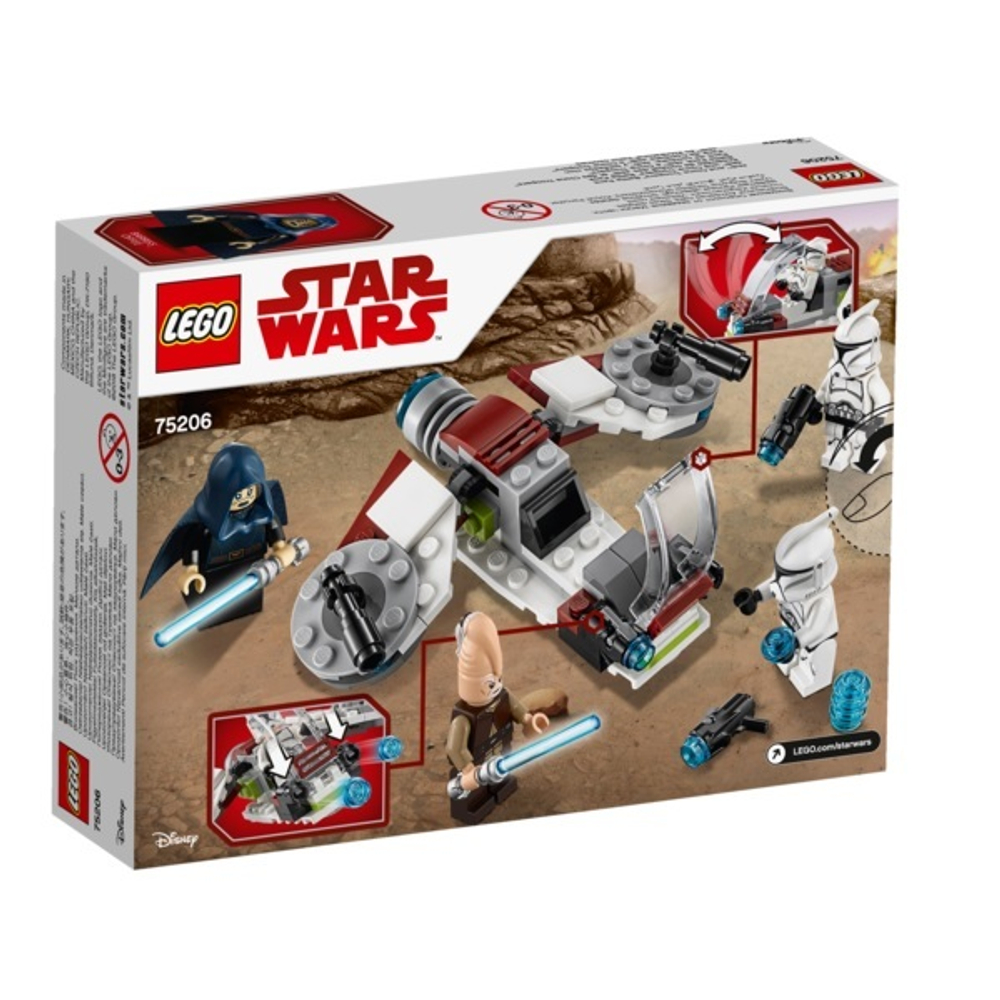 LEGO Star Wars: Боевой набор Джедаев и Клонов-Пехотинцев 75206 — Jedi and Clone Troopers Battle Pack — Лего Звездные войны Стар Ворз