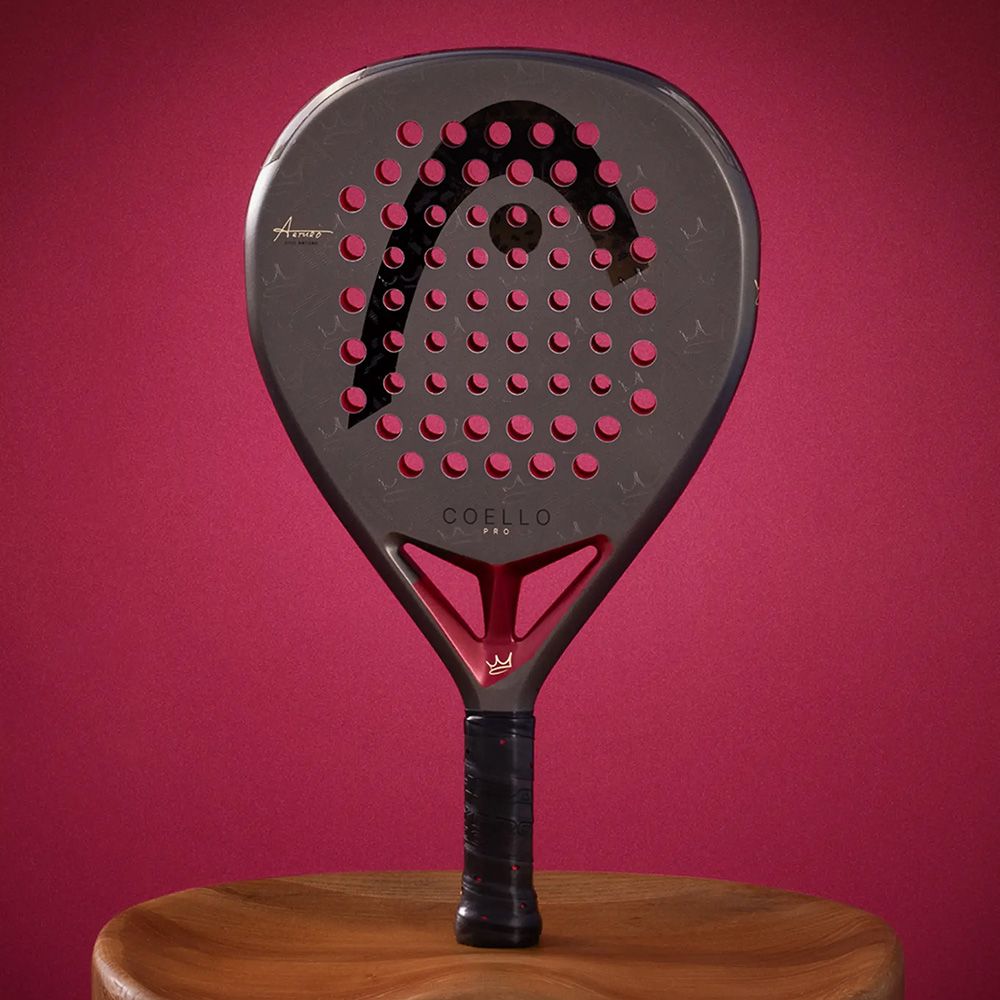 Ракетка для падела HEAD Coello Pro 2026, 225036, для профессионалов, карбон, коричнево-бордовый