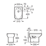 БИДЕ НАПОЛЬНОЕ ROCA DAMA SENSO