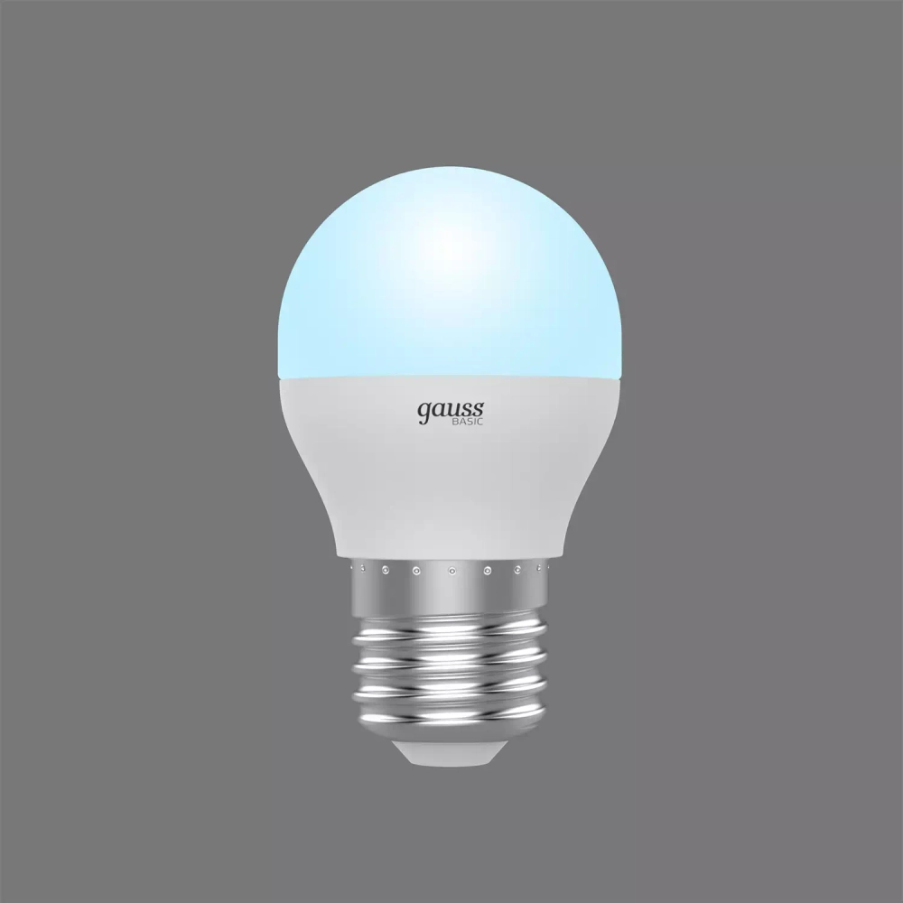 Лампа Gauss LED Basic Шар 7,5W E27 690lm 4100K 1053228