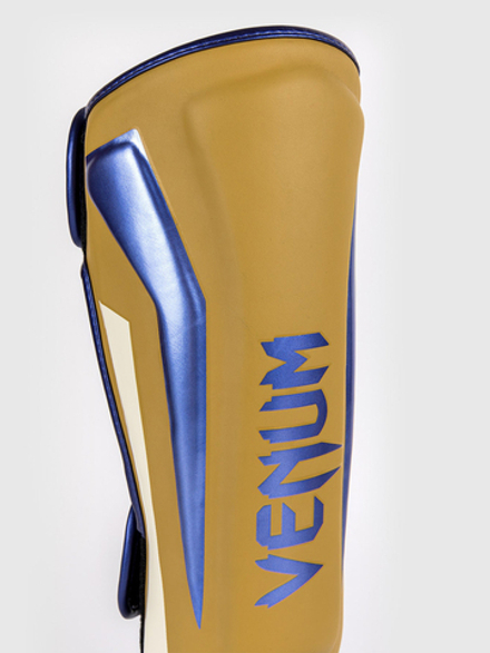 Щитки Venum Elite Mustard/Cream/Metalic Blue