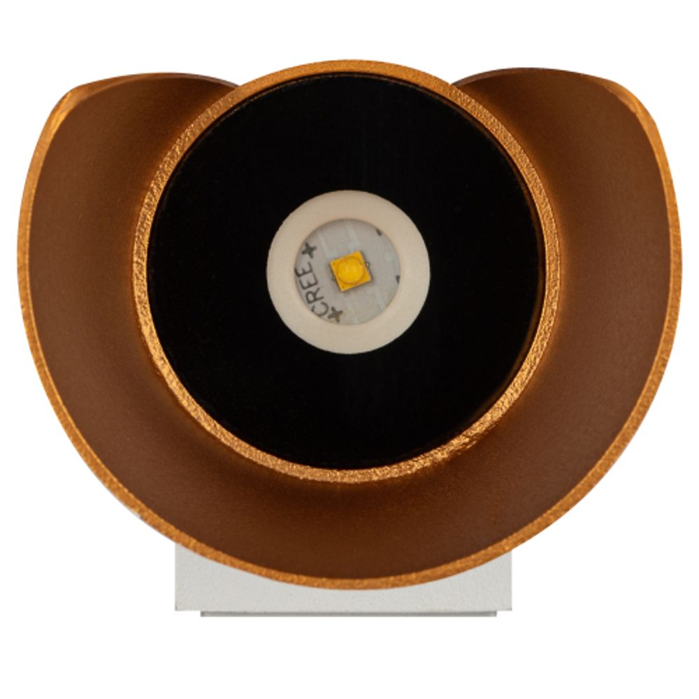 Декоративная подсветка ЭРА WL42 WH+GD светодиодная 10Вт 3500К белый/золото IP54 для интерьера, фасадов зданий