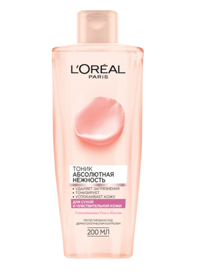 Tonik \ Мягкий тоник L&#39;Oreal Paris Абсолютная Нежность для сухой и чувствительной кожи 200 мл