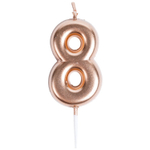 Мини свечи-цифры в цвете розового золота 4,5 см