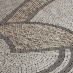 Тротуарная плитка КЛАССИКО (круг) - Гранит Черный, комплект из 3 видов плит