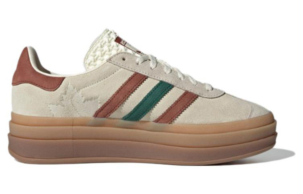 Adidas originals Gazelle bold casual thick-soled non-slip wear-resistant low-top sneakers women's tan