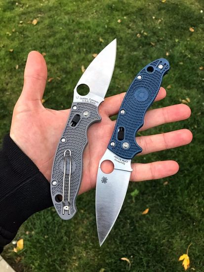 Складной нож Spyderco Manix 2 Lightweight C101PDBL2 c клинком из стали CPM-S110V, рукоять FRN