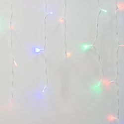 ULD-B3010-200-SWK MULTI IP67 Бахрома светодиодная со статическим свечением. 3м. Соединяемая. 200 светодиодов. Разноцветный свет. Провод белый. TM Uniel.