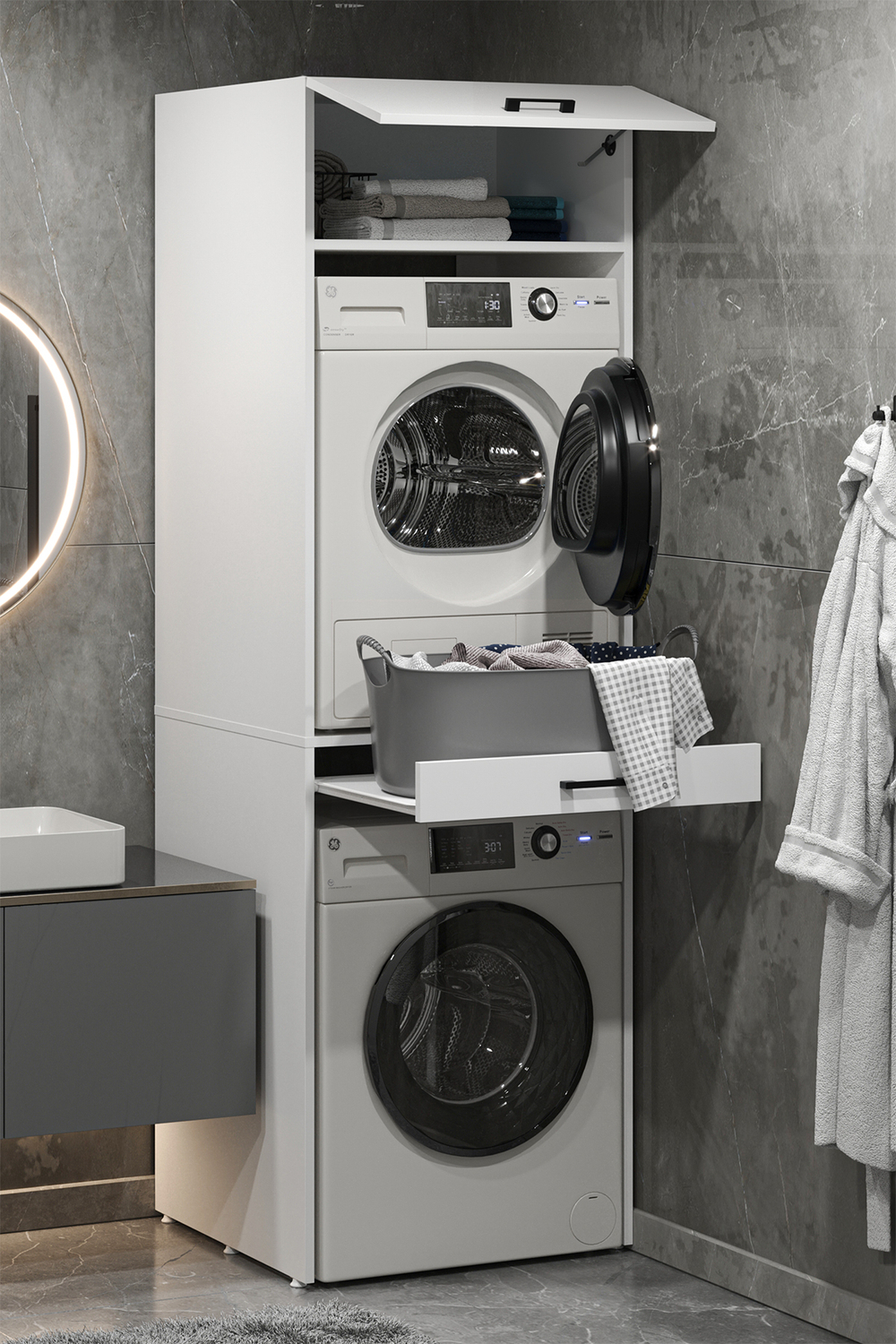 Стеллаж для ванной комнаты IRMAK  - белый (2)