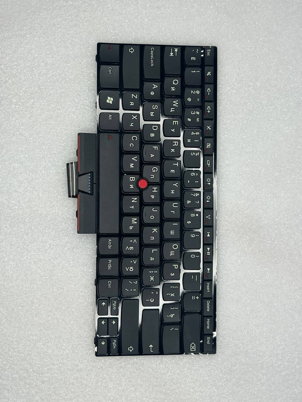 Клавиатура для ноутбука Lenovo E320/E420 раскладка - русская, с подсветкой, черная (04W0787), оригинал