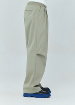 Брюки широкие из хлопка | olive