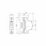 Автоматический выключатель 1P 50A C 4,5кА W901P504